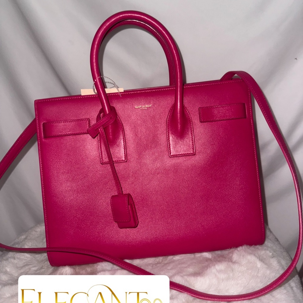 SOLD Saint Laurent hot pink small sac de jour